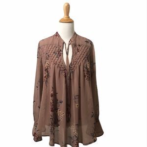 Astr the labelSheer Floral Blouse